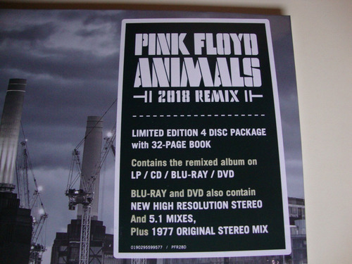 Lp+cd+dvd+blu-ray - Pink Floyd - Animals - Importado, Lacrad