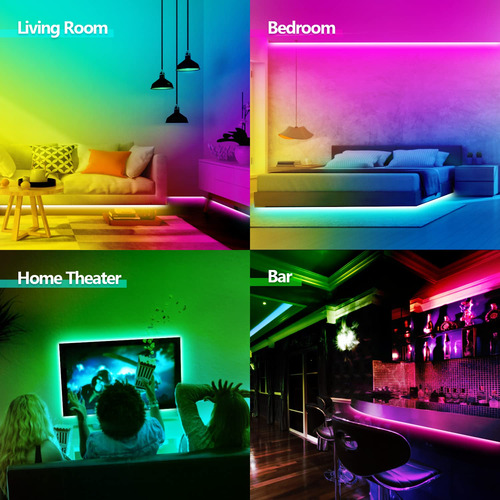 Luces Led Rgb De 20 Metros Para Dormitorio Y Fiesta