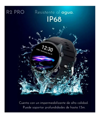 Smartwatch Compatible Con Xiaomi Poco X6,x7,f7,f6,m6 Pro Negro Lisa Negro