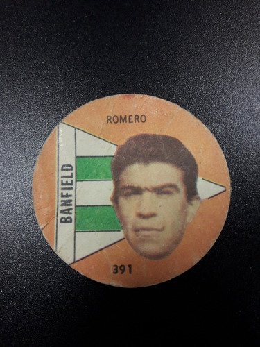 Fulbito 1964, Figurita N° 391 Romero, Banfield. Mira!!!!