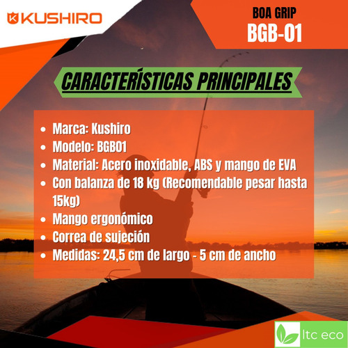 Imagen 3 de 10 de Boga Grip Acero Inoxidable Pesca Tararira Con Balanza 18 Kg