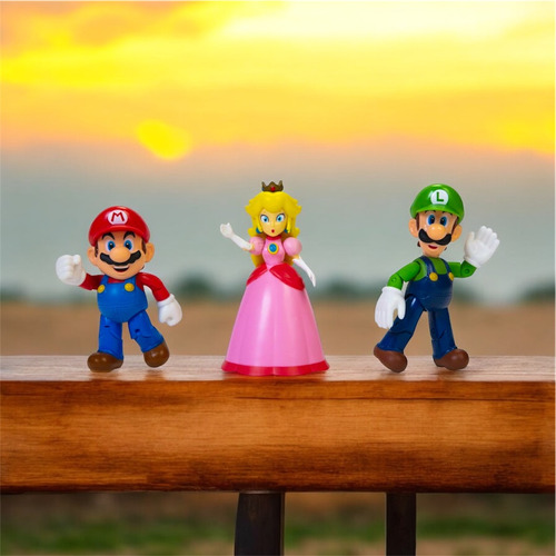 Super Mario Multipack Reino Champiñon Set De 3 Figuras