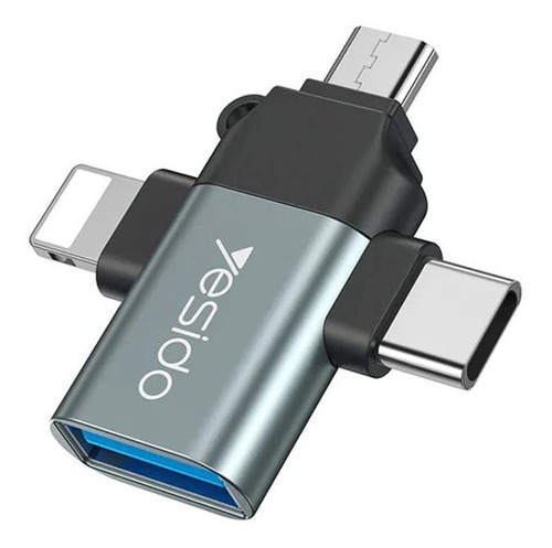 Lector Otg Universal - Usb A Tipo C, Lightning Miniusb -3en1