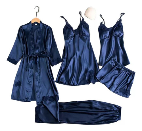 Mujer Pijama Traje Con Bra Bata Vestido Sets-a