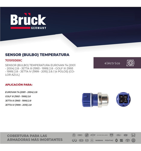 Bulbo Sensor Temperatura Eurovan 2003 701919369c