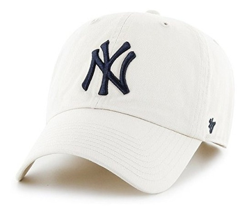 Mlb New York Yankees Men's '47 Brand Clean Up Cap, Natural,