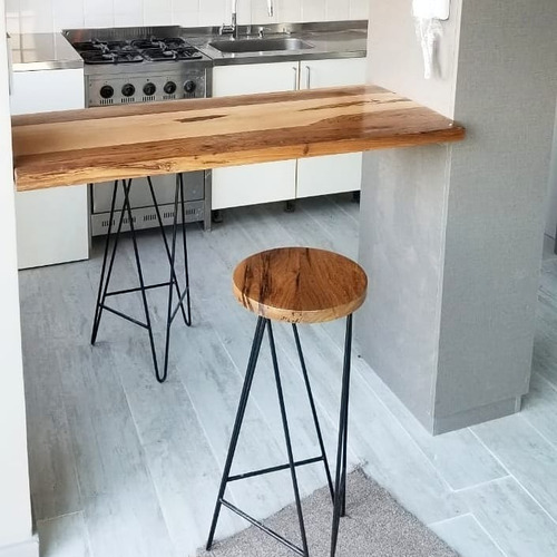 Mesada Barra Tapa De Mesa Madera Guayubira 4x45x150cm