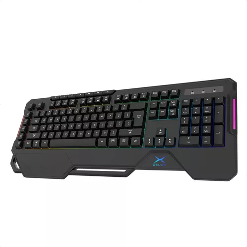 DeLUX Teclado ergonómico inalámbrico con reposamanos acolchado contra túnel  carpiano, división ergo, conexión multidispositivo, compatible con