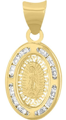 Medalla Mini Guadalupe Oval En Oro De 10 K + Obsequio +envio