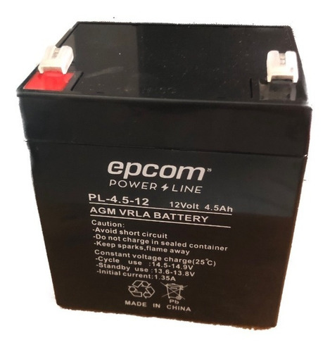 Batería 12v Epcom 4.5 Amp. 1 Año De Garantía