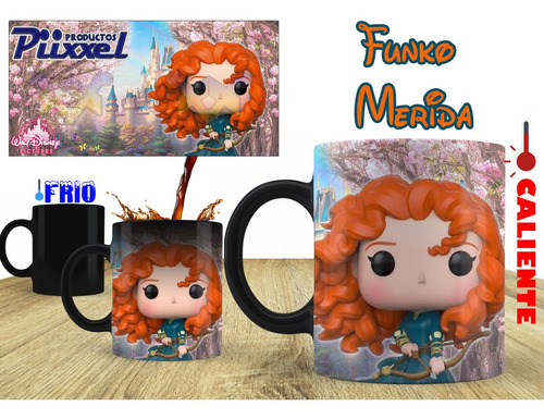 Taza Mágica Modelo Funko Mérida Valiente Personalizable