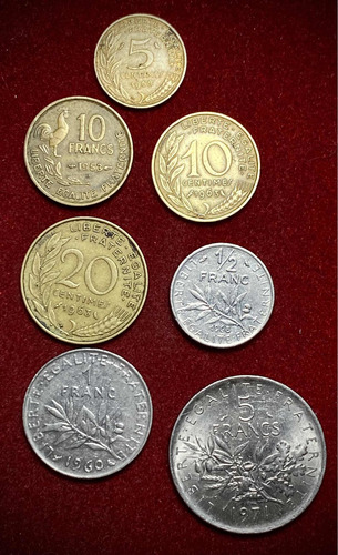 Lote X7 Monedas Francia Oferta