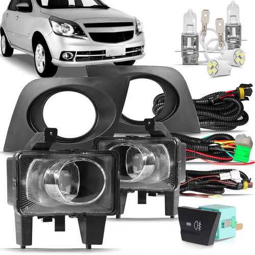 Imagem 1 de 5 de Kit Farol Milha Agile 2010 Com Moldura Bt Painel Mod Orig Fr