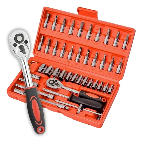 Jogo de Chaves e Soquetes Allen Kit 46 Ferramentas com Maleta