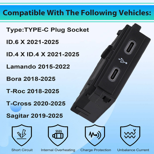 Conector Usb -c Id4 Id6 T- Para Consola Delantera