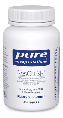 Suplemento Rescu-sr Pure Encapsulations 60 Cápsulas