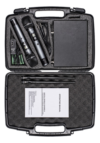Microfone Sem Fio Duplo Digital Amw Au300 Pro + Case . Loja