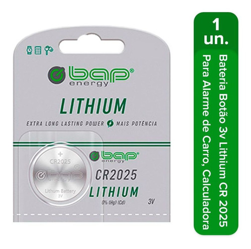Pilha Bateria De Litio 2025 3v Lithium Botão Moeda Redondas