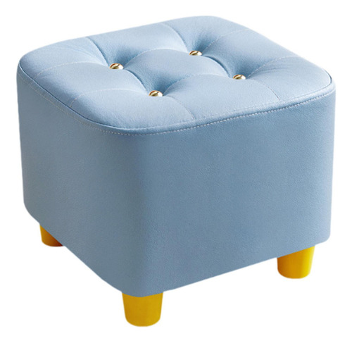 Reposapiés Cuadrado, Taburete Antideslizante, Taburete Azul