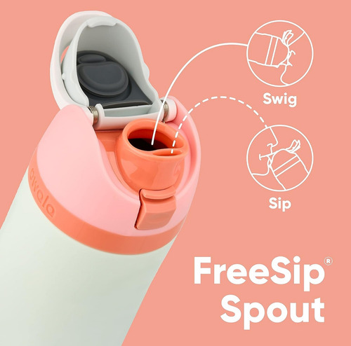 Termo Owala Freesip 24oz Acero Inoxidable Negro Intenso