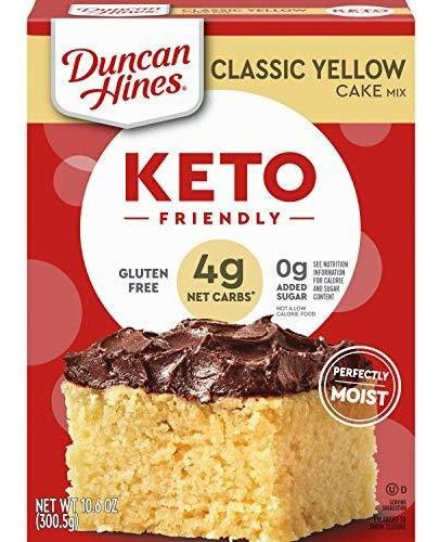 Duncan Hines Keto Friendly Classic Yellow Cake Mix, Sin Glut