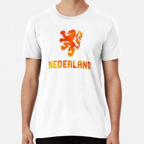 Remera Nederland Geometry Oranje Algodon Premium 