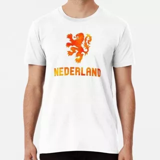 Remera Nederland Geometry Oranje Algodon Premium
