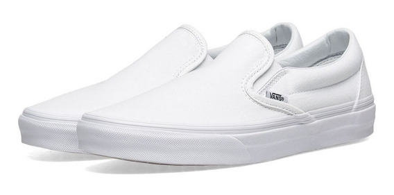 vans blancos slip on