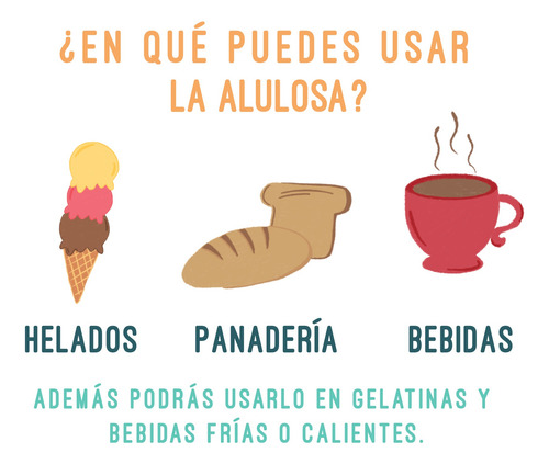 Alulosa 100% 500 Gr, Marca Livana®