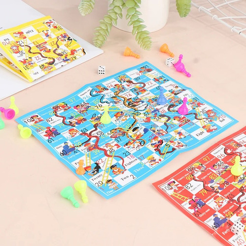 80 Juego De Mesa Serpientes Y Escaleras Premio Bolo Regalo