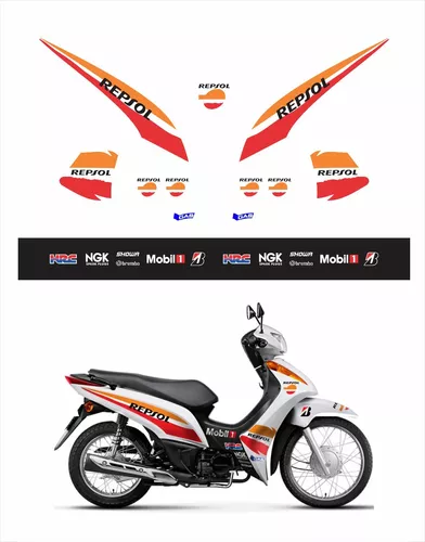 Kit Adesivo Personalizado Moto Honda Biz 100 Ca14090