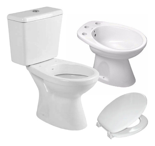 Roca Capea Italiana Inodoro+tapa+deposito+bidet Color 1 Agujero