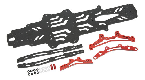 Chassi De Carro Rc Plate Drift Racing Em Fibra De Carbono E