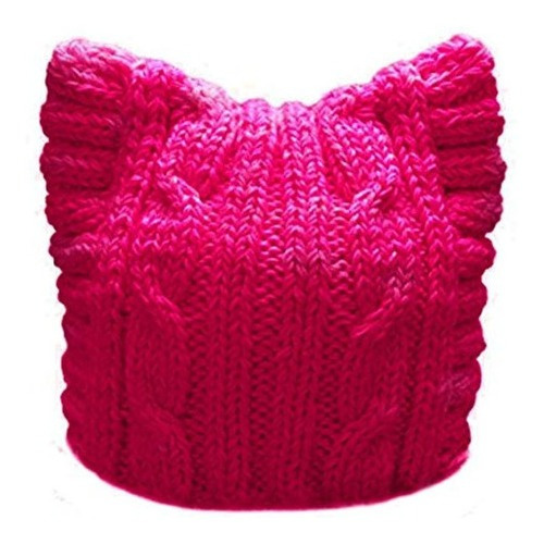 Bibitime Gorro De Gatito Tejido A Mano Para Mujer Gorro De D