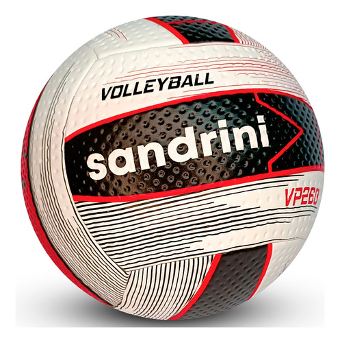 Bola Volei Sandrini Profissional Resistente Vp260 Cor Branco Preto Vermelho