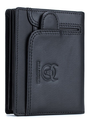 Cartera Hombre Piel Genuina Bullcaptain Rfid Tarjetero [ [u]