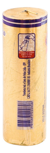 6 - Velas Votivas De 7 Dias 260g Trombeta Dourada