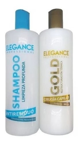 Elegance Cirugía Capilar Gold + Shampoo Antiresiduo 480 Ml 