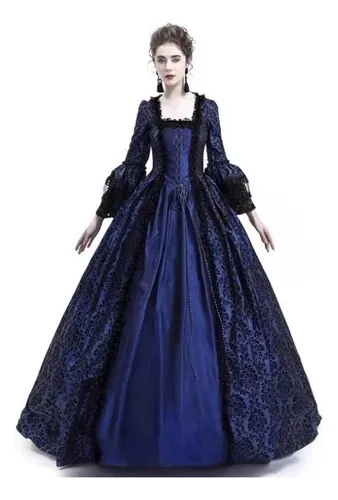 Vestido Elegante Adulto Encaje Medieval Catrina Cosplay
