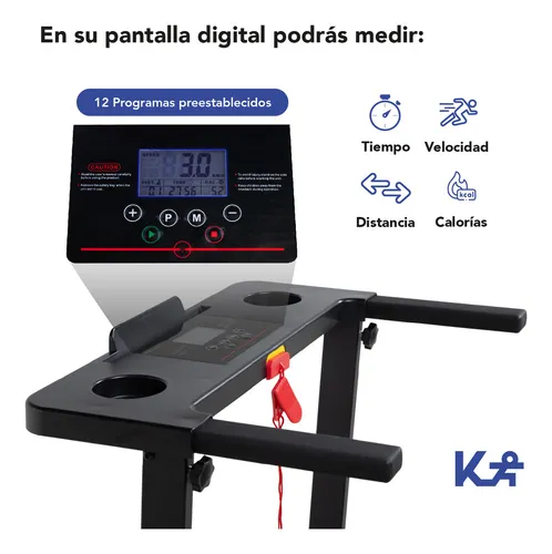 Caminadora Eléctrica Plegable Cinta Kingsports 2hp 12 km/h