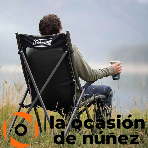 Imagen 4 de 7 de Silla Sillon Reposera Coleman Grande Soporta 136k Suspensión
