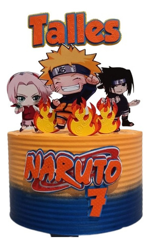 Adorno Naruto Shippuden Decoracion Torta Cumpleaños