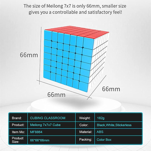 Moyu Meilong Speed Cube 7x7 Stickerless Meilong Puzzle ...