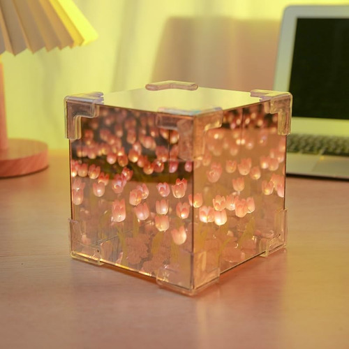 Diy Lámpara Noche De Tulipanes Con Espejo 96332