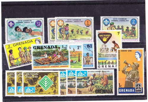 Eb+ 16 Sellos Scouts De Grenada (#2833)