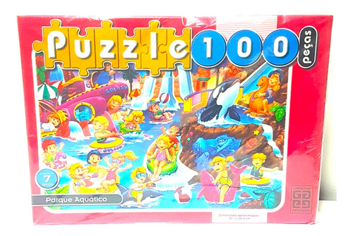 Quebra-cabeça Puzzle Parque Aquático - 100 Peças - Grow