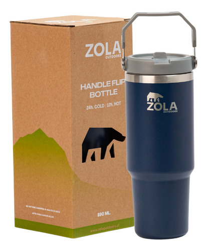 Termo Botella Térmica Zola 890 Ml Con Mango Resistente