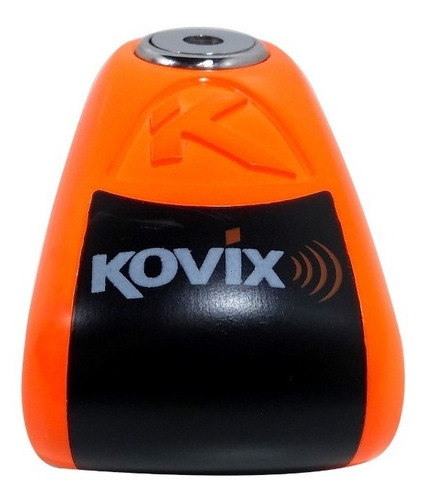 Imagen 4 de 9 de Traba Disco Kovix Con Alarma Naranja Perno 10mm Hanex Um