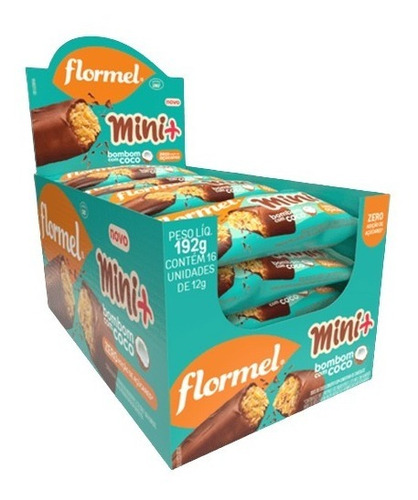 Bombom Chocolate Com Coco Mini Zero Flormel - 16 Unidades