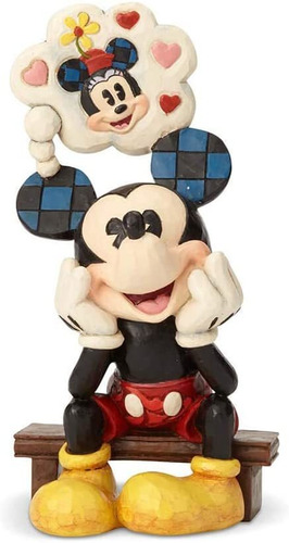 Disney Traditions, Figura De Mickey Pensando En Minnie,